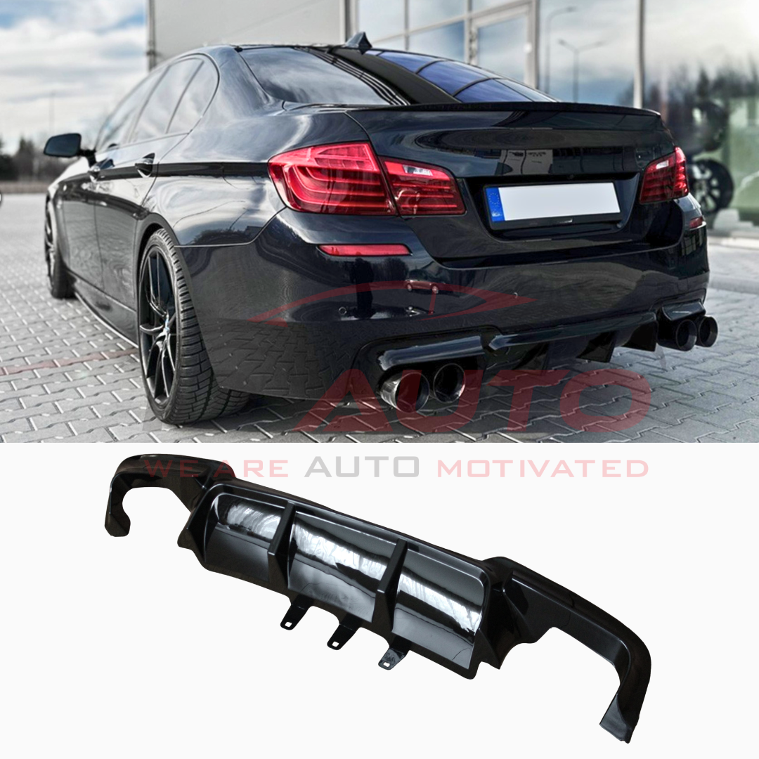 Заден двоен оребрен дифузьор за BMW F10 / F11 (2010–2017) – M визия - на щипки