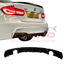 Заден двоен дифузьор – BMW 3 Series F30 (2011–2019), за M-Tech броня, черен гланц