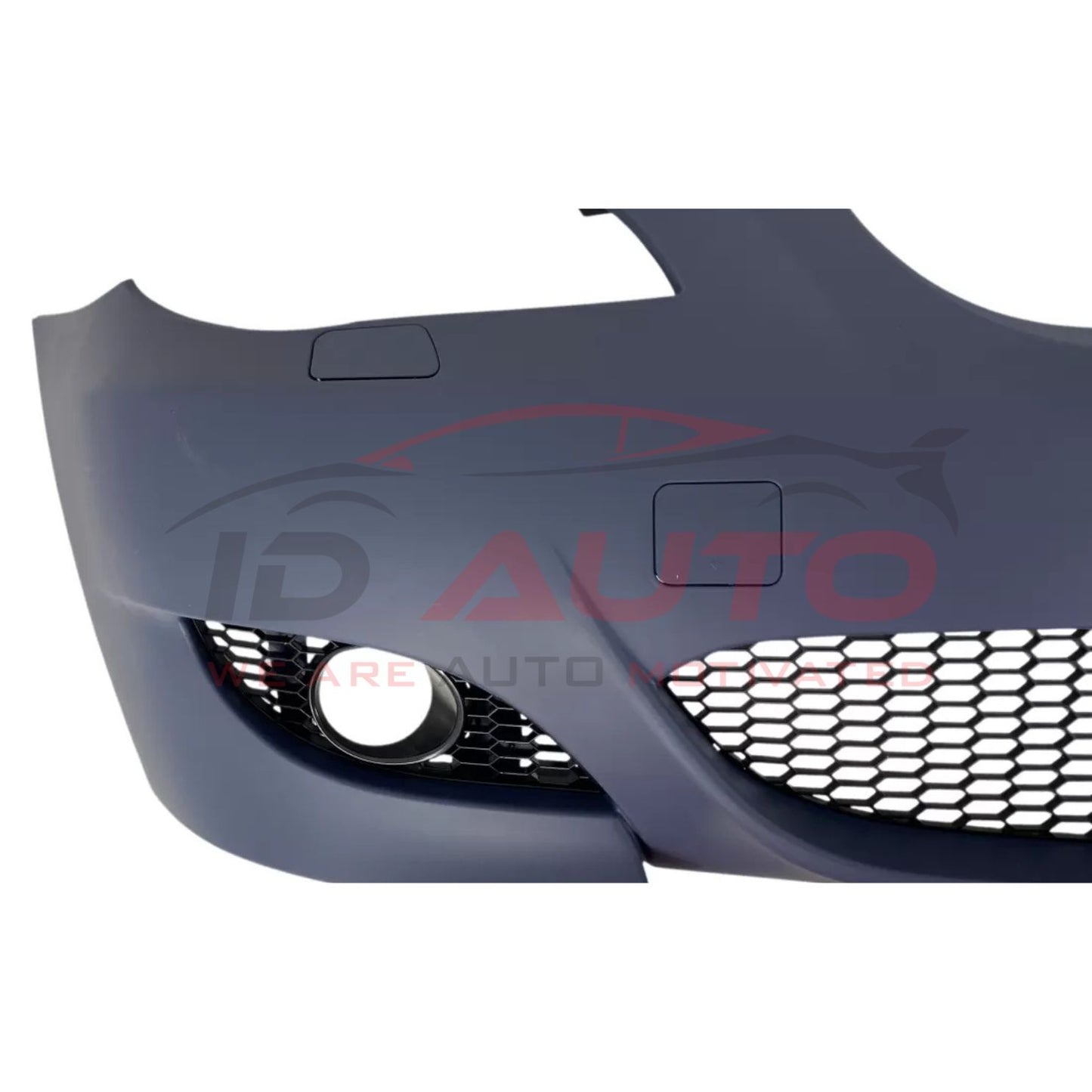 Предна броня за BMW E60/E61 – M5 стил, с отвори за халогени, грундирана, с държачи за парктроник 24 мм