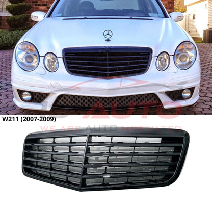 Черна решетка за Mercedes E-Class W211 Facelift (2007-2009) – Gloss Black