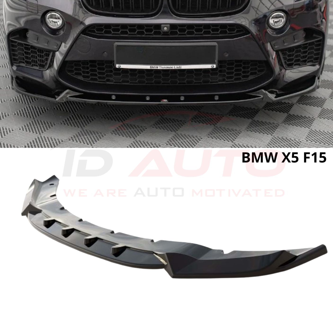 Преден лип спойлер MX за BMW X5 F15 (2013-2018) – Черен гланц