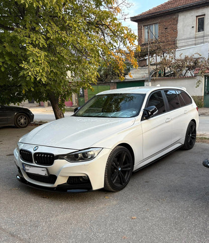 Преден лип спойлер – BMW 3 Series F30 (2011–2019), за M-Tech броня, черен гланц