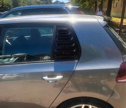 Тунинг добавки за задни странични стъкла – VW Golf 5 (2003–2009), черен гланц