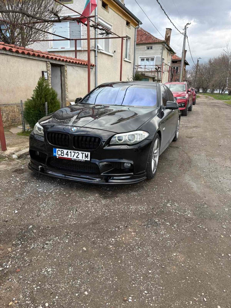 Преден лип спойлер за BMW F10 F11 - M5 броня (2011–2017) – черен гланц
