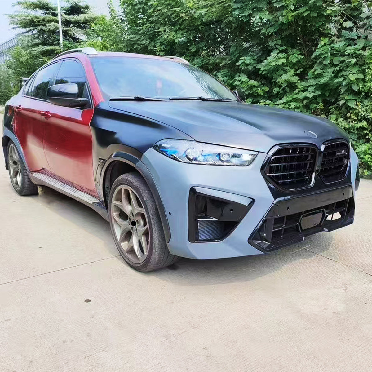 Боди кит за BMW X6 E71 (2008–2014) – конверсия към X6 M G06 LCI дизайн