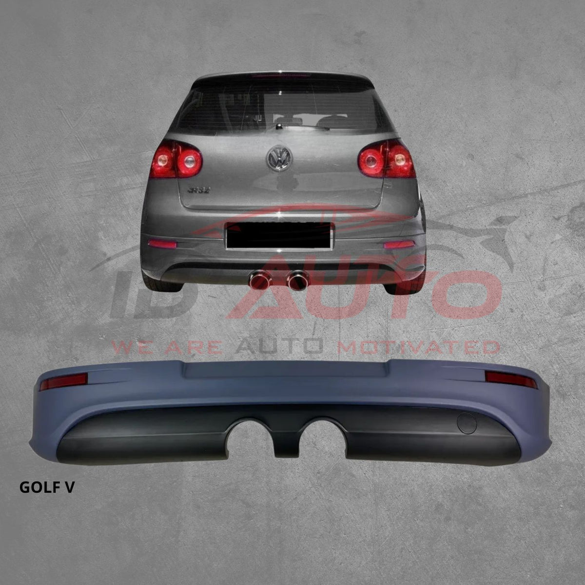 Дифузер за задна броня VW Golf 5 – R32 стил, на грунд