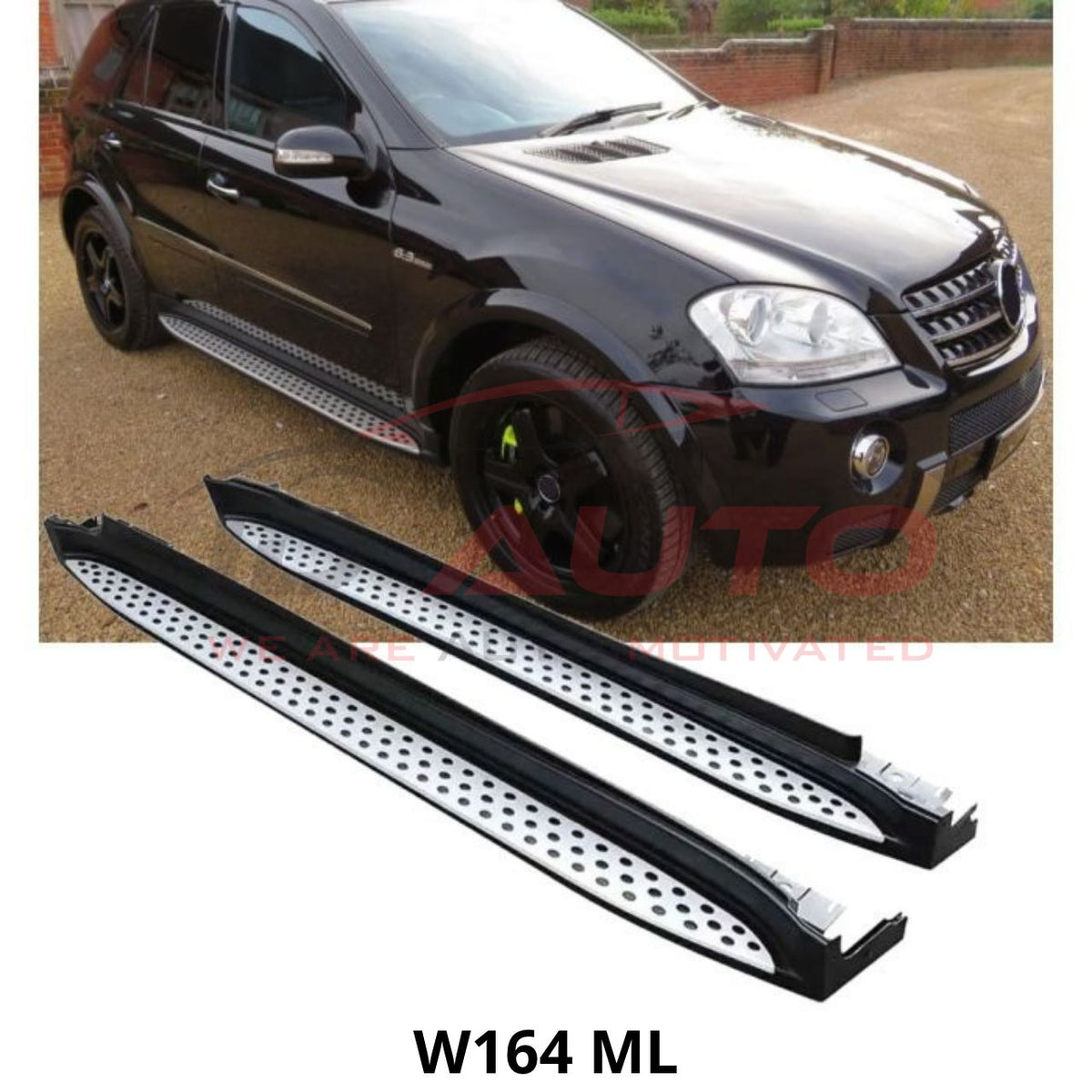 Странични степенки за Mercedes-Benz ML W164 (2005–2011) – Алуминиеви прагове