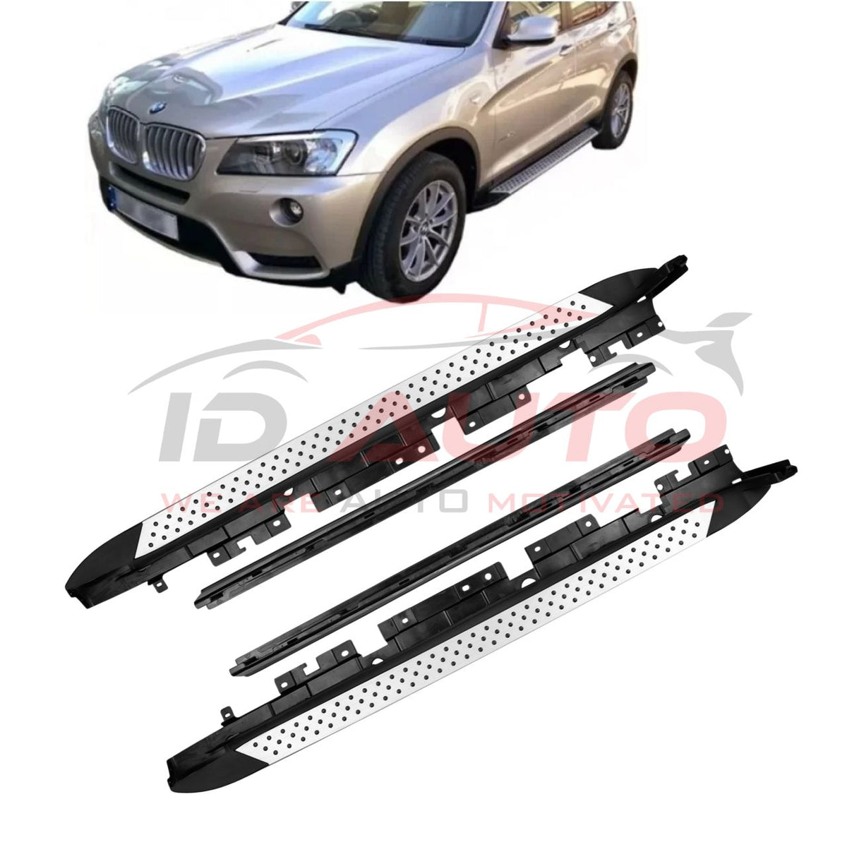Странични степенки за BMW X3 F25 (2010–2017) – Алуминиеви прагове