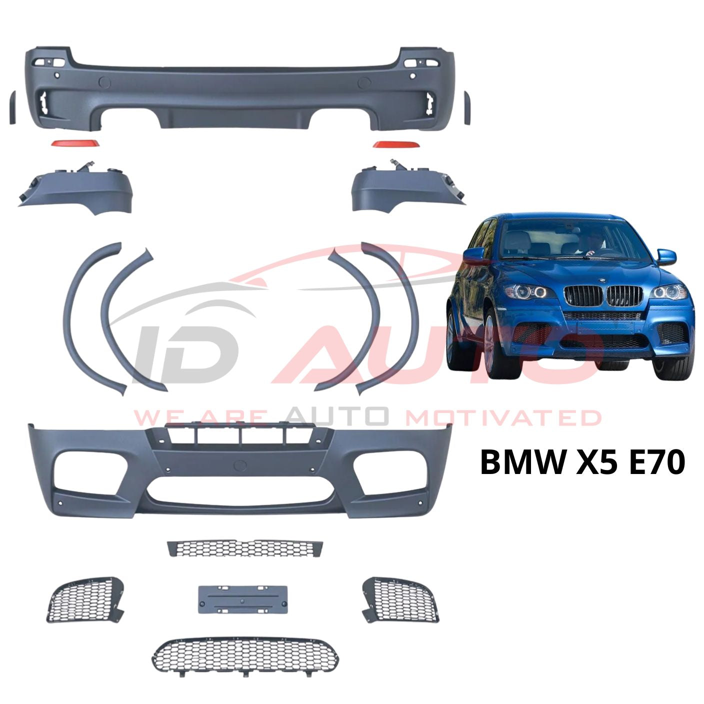 M-Tech боди кит за BMW X5 E70 (2007-2013) – пълен комплект брони и разширители на калниците