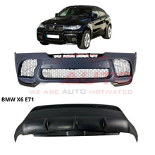 Боди кит BMW X6 E71 (2007-2014) M-Tech с широки сплитери – предна броня и заден дифузьор