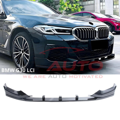 Преден лип за BMW 5 Series G30 фейс (2020–2023) – M-tech Style, черен гланц