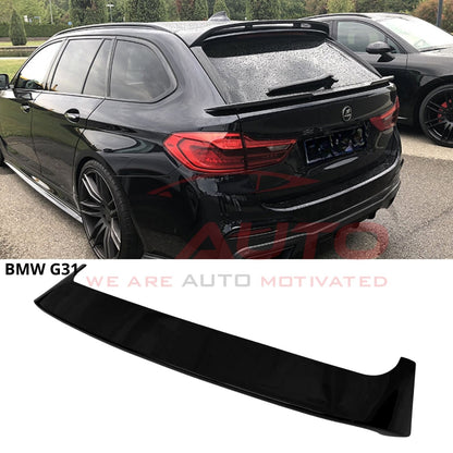 Спойлер за заден капак BMW 5 Series G31 Touring (2017–2023) – M Performance Style, черен гланц