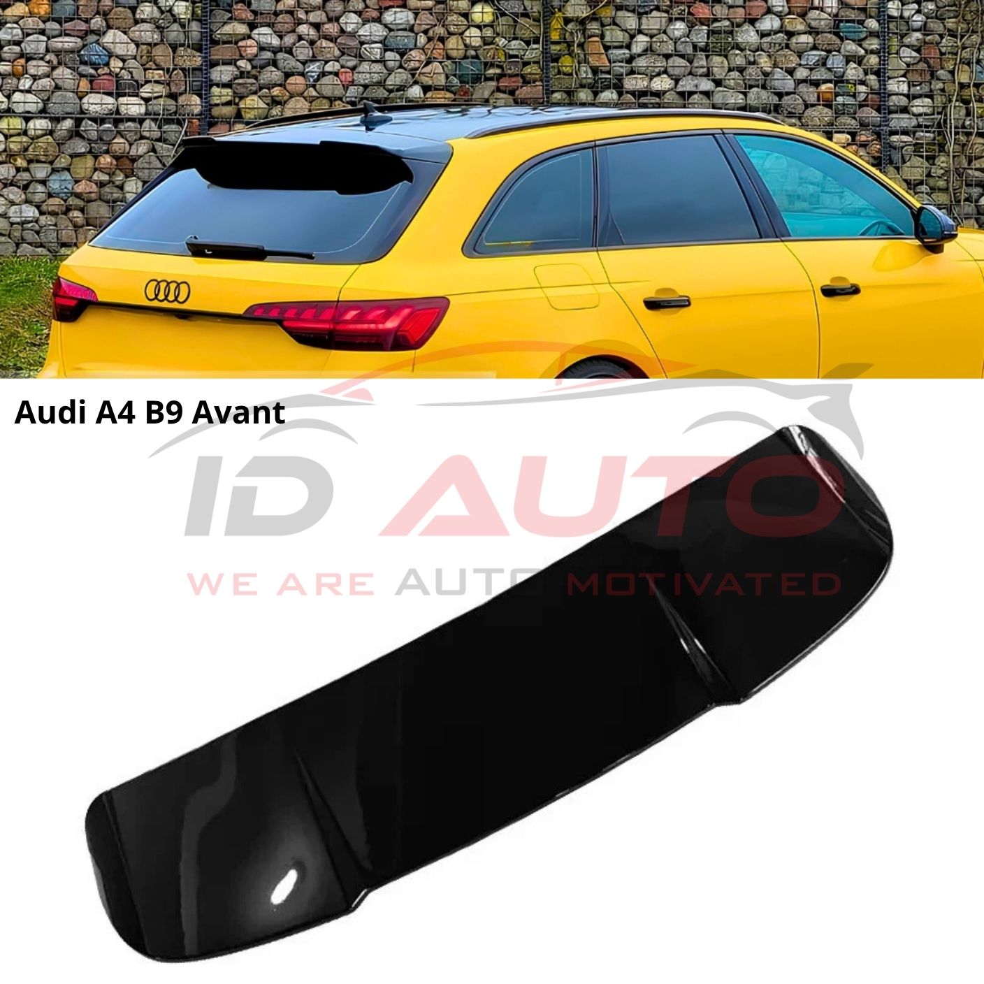 Спойлер за заден капак за Audi A4 B9 Avant (2015-2019) – черен гланц