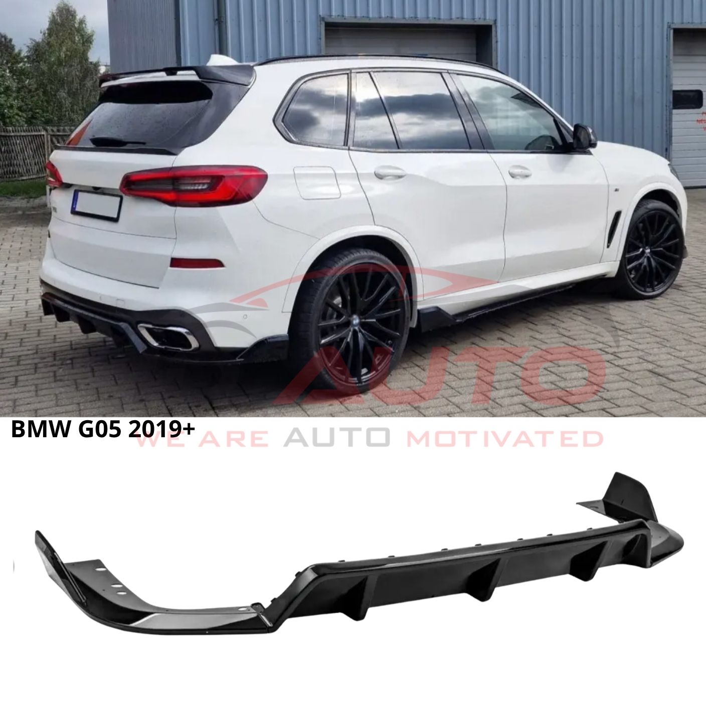 Заден дифузьор за BMW X5 G05 (2019-2023) M Sport – черен гланц