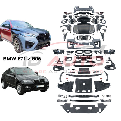 Боди кит за BMW X6 E71 (2008–2014) – конверсия към X6 M G06 LCI дизайн