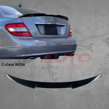 PSM спойлер за багажник за Mercedes C-Class W204 – черен гланц