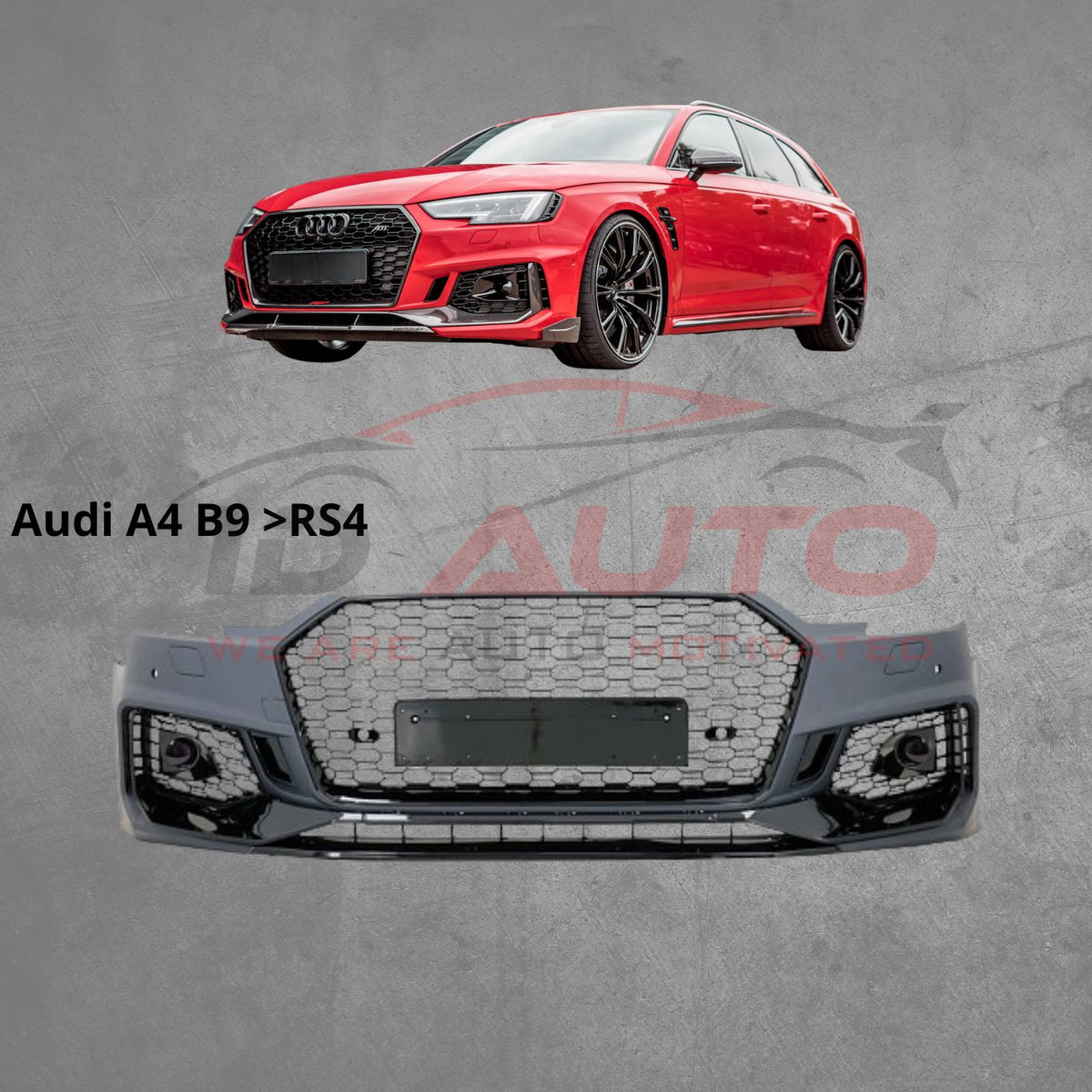 Предна броня за Audi A4 B9 (2016–2019) – RS4 дизайн
