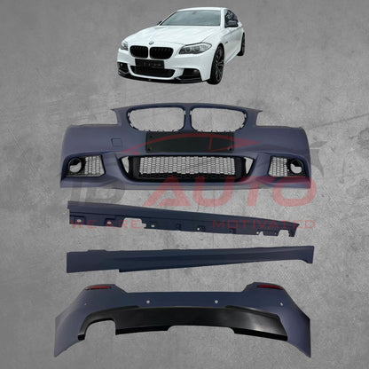 Mtech пакет брони за BMW F10 (2010-2014г) – M-Technik комплект предна и задна броня + прагове, mtech