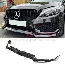 Преден лип спойлер за Mercedes W205 (2014–2021) – черен гланц