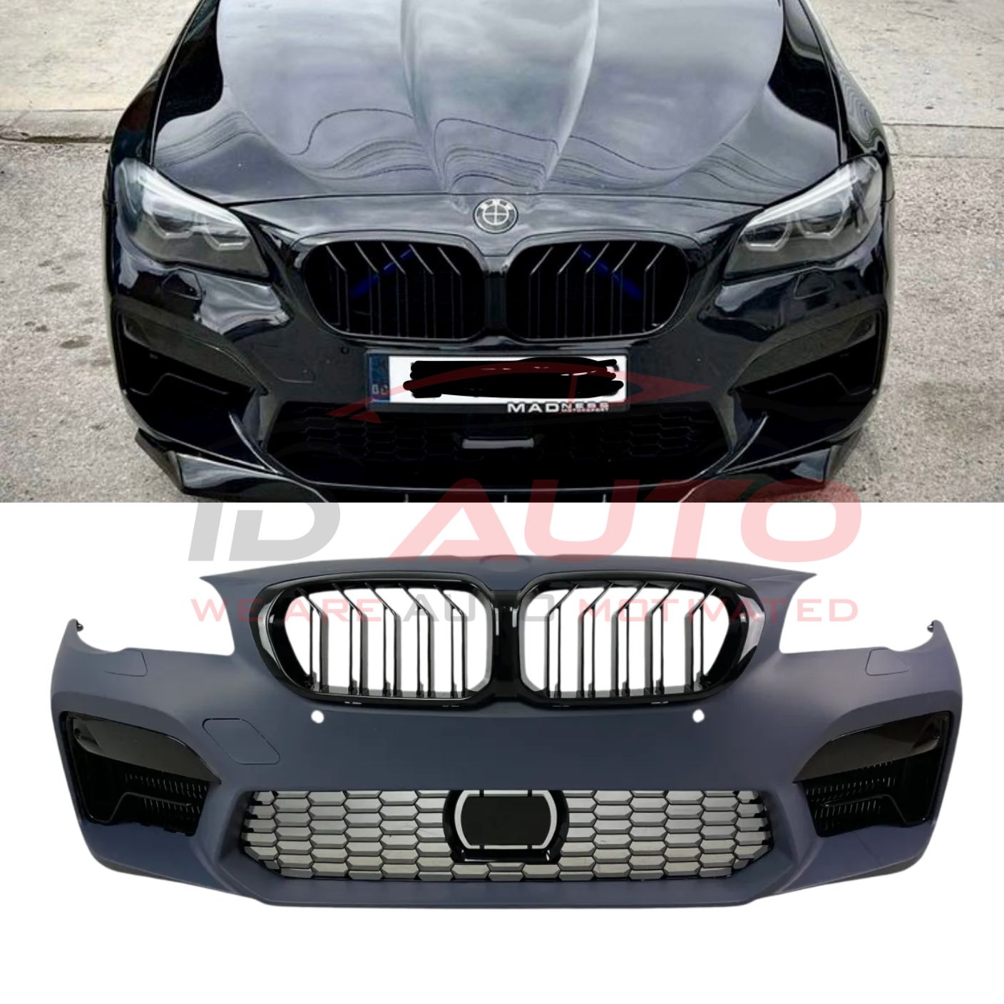 Предна броня за BMW F10 (2011-2017) - конверсия G30 - M5 стил