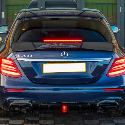 BRB Заден дифузьор за Mercedes E-Class W213 (2016-2019) с F1 стоп и накрайници  – Черен гланц