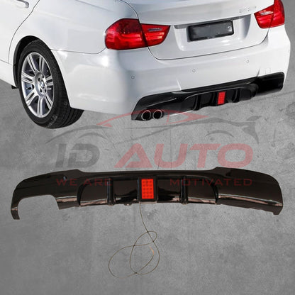 Дифузьор за Задна броня BMW E90 / E91 с F1 стоп – Черен