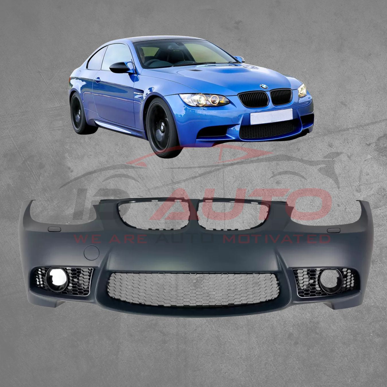 Предна броня BMW E92 (2006-2009) M3 дизайн – отвори за халогени, без парктроник