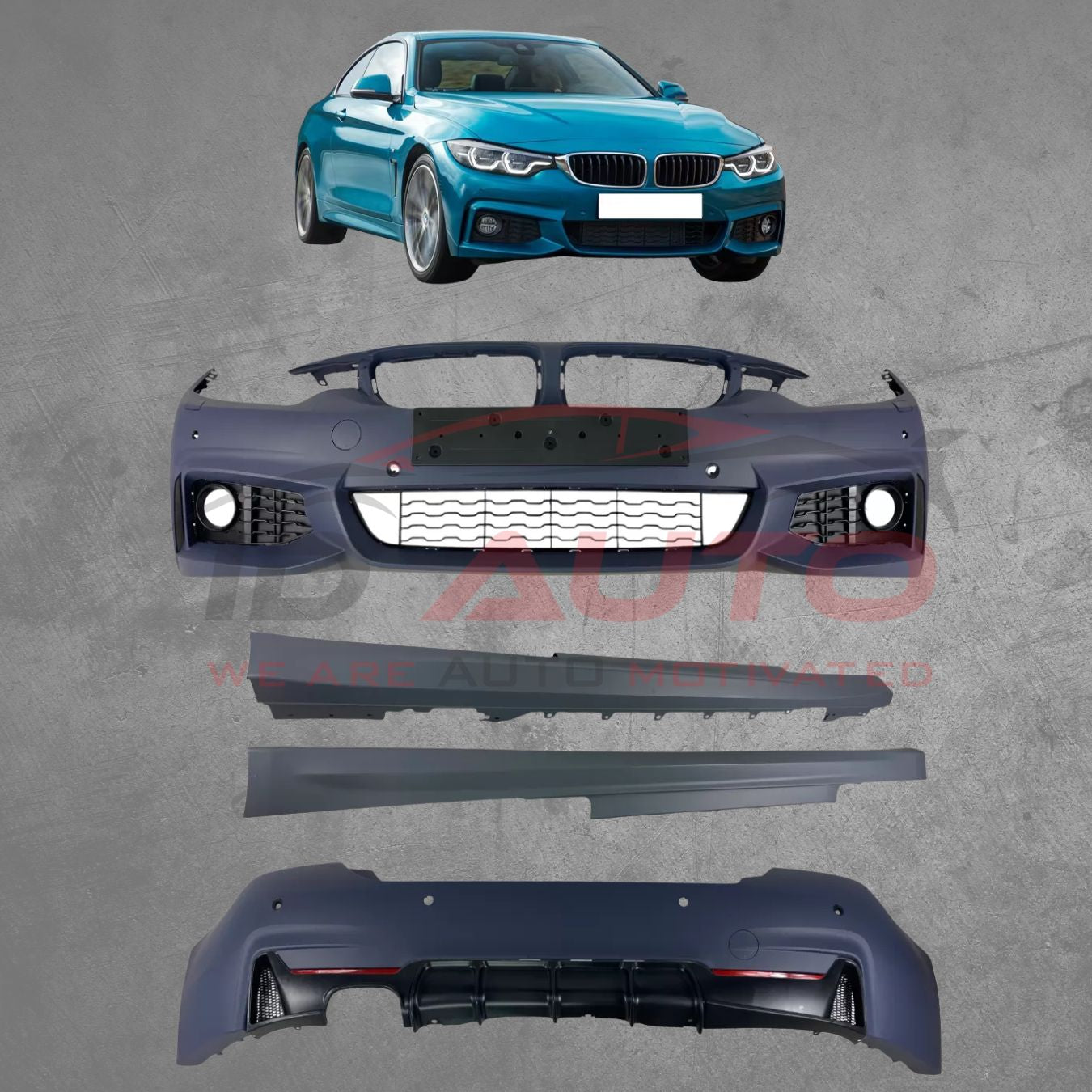 Боди кит пакет брони за BMW F32 купе – M-Tech дизайн, грундиран