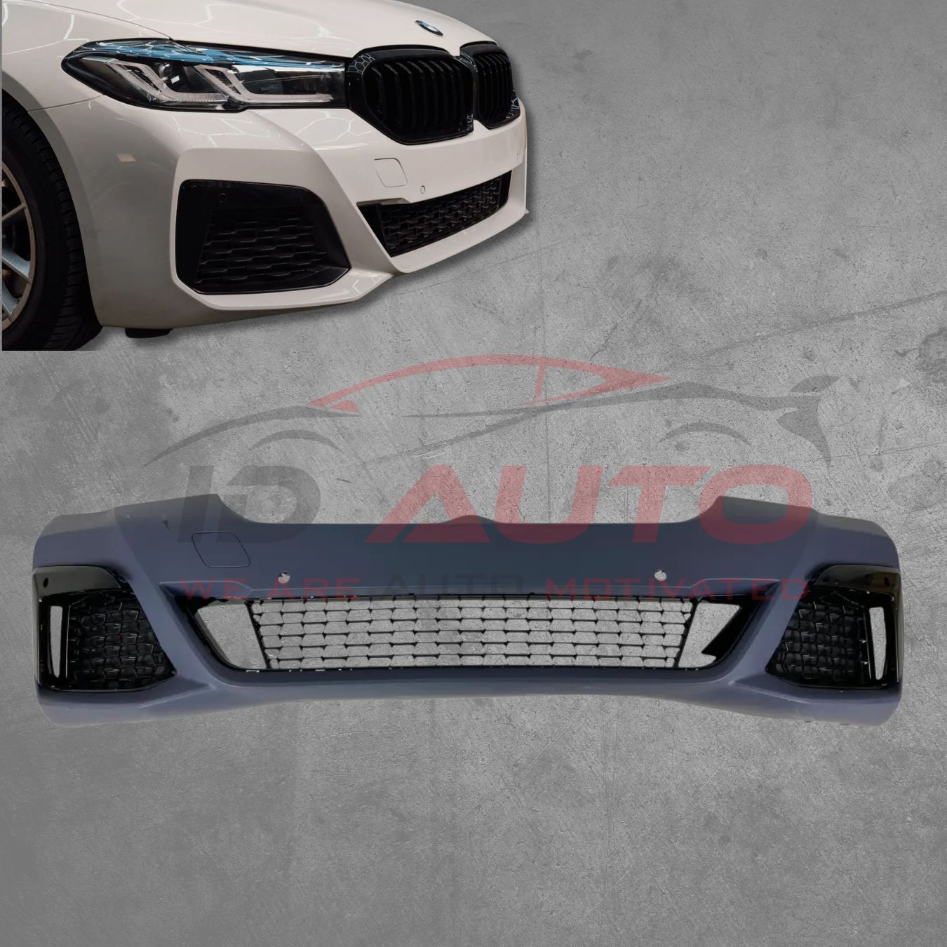 Предна броня BMW G30 (2020+) – M-Tech дизайн с отвори за парктроник