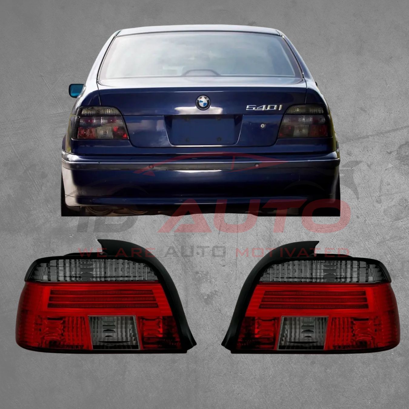 Кристални стопове за BMW E39 Седан (1995–2000) – Опушен хром | OEM пасване