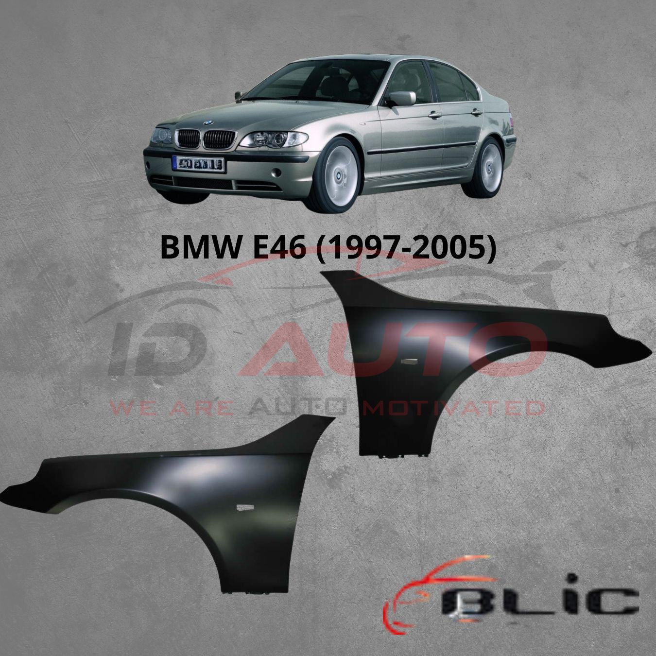Преден калник BMW E46 – Ляв или Десен, с отвор за мигач | BLIC (OEM пасване)
