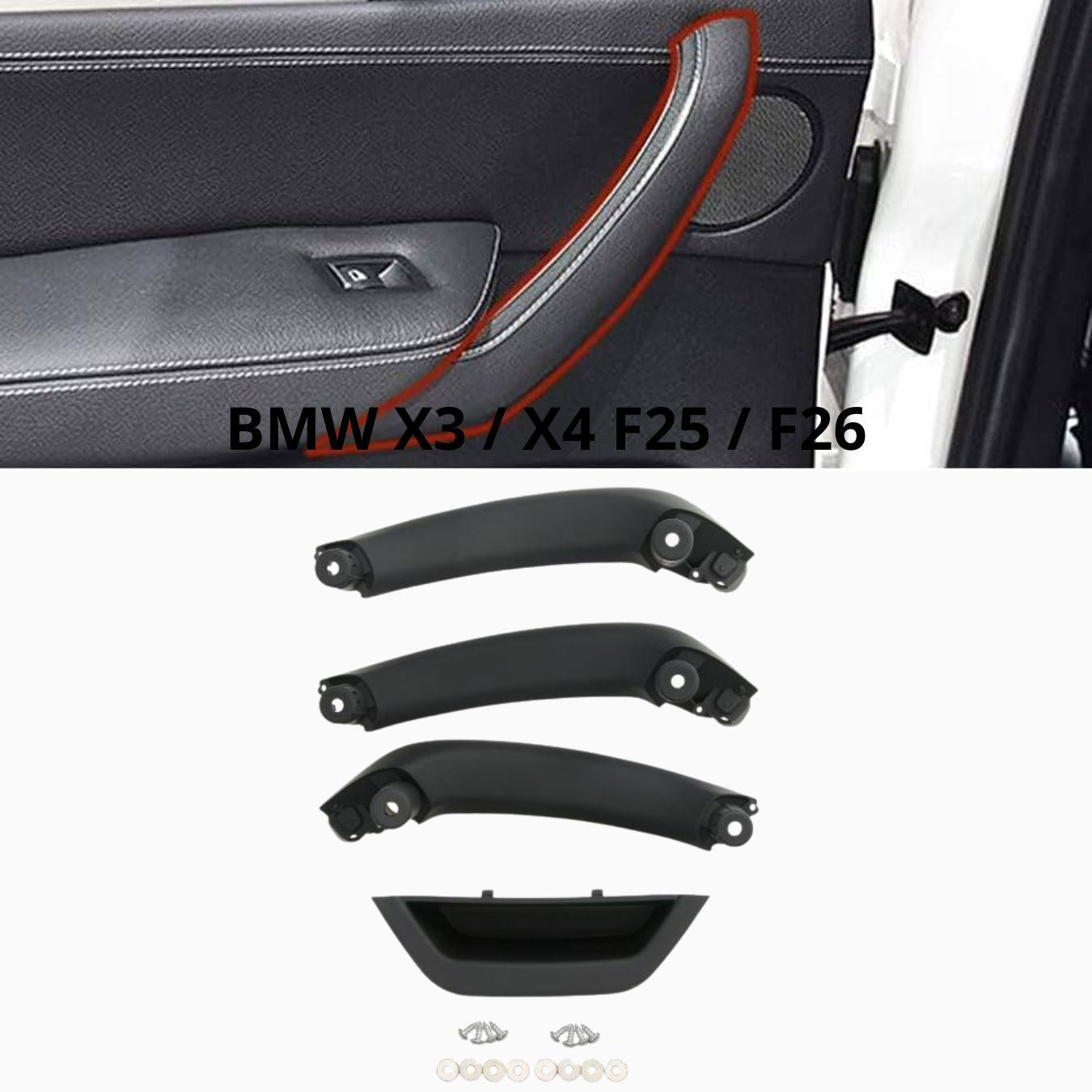 Вътрешни дръжки за врата BMW X3 / X4 F25 / F26 – Черен цвят 1бр.