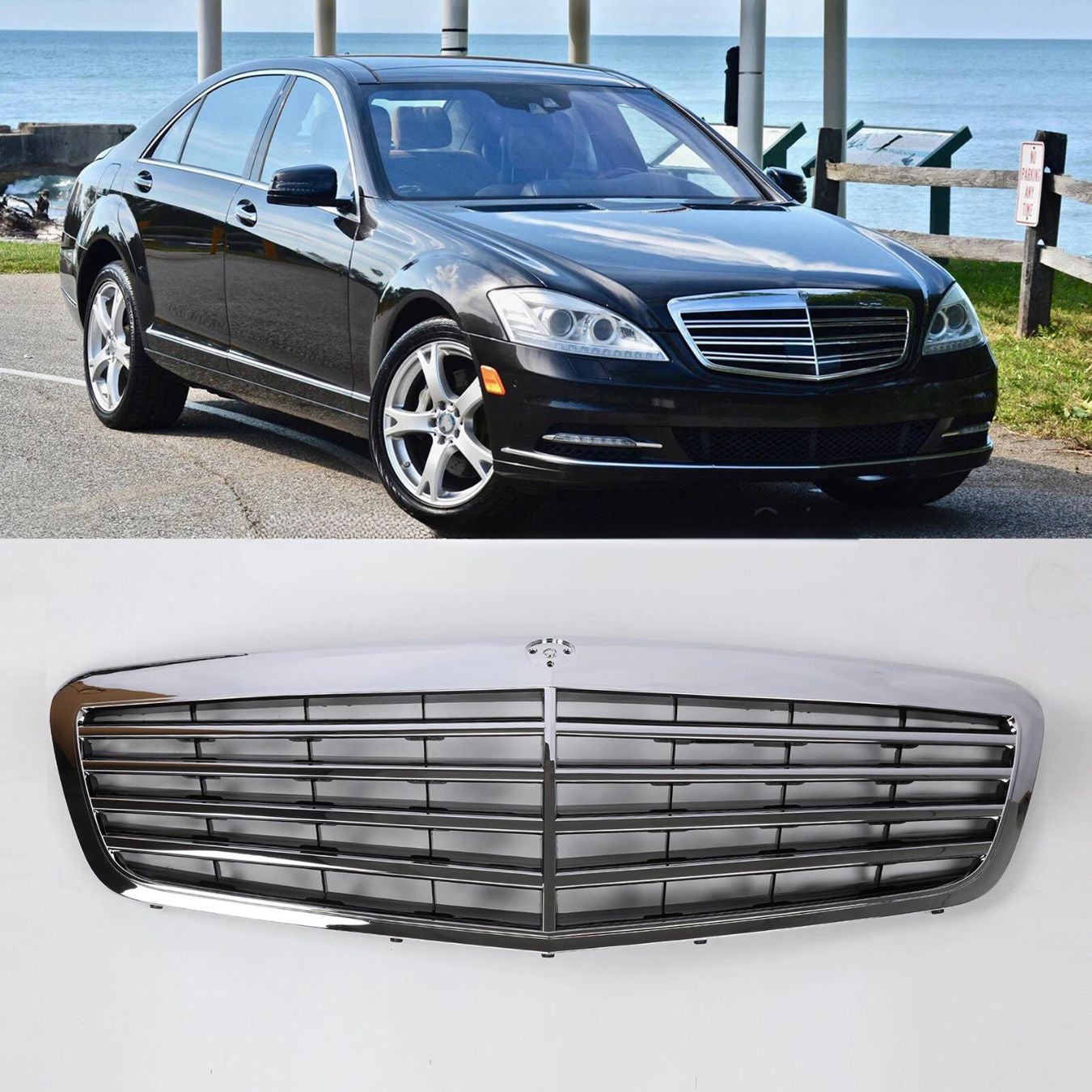 Решетка за Mercedes S-Class W221 Facelift (2009–2013) хром дизайн