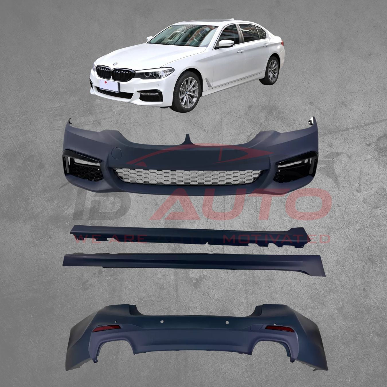 М Пакет брони за BMW G30 (2017+) – M-Tech дизайн, боди кит, грундиран
