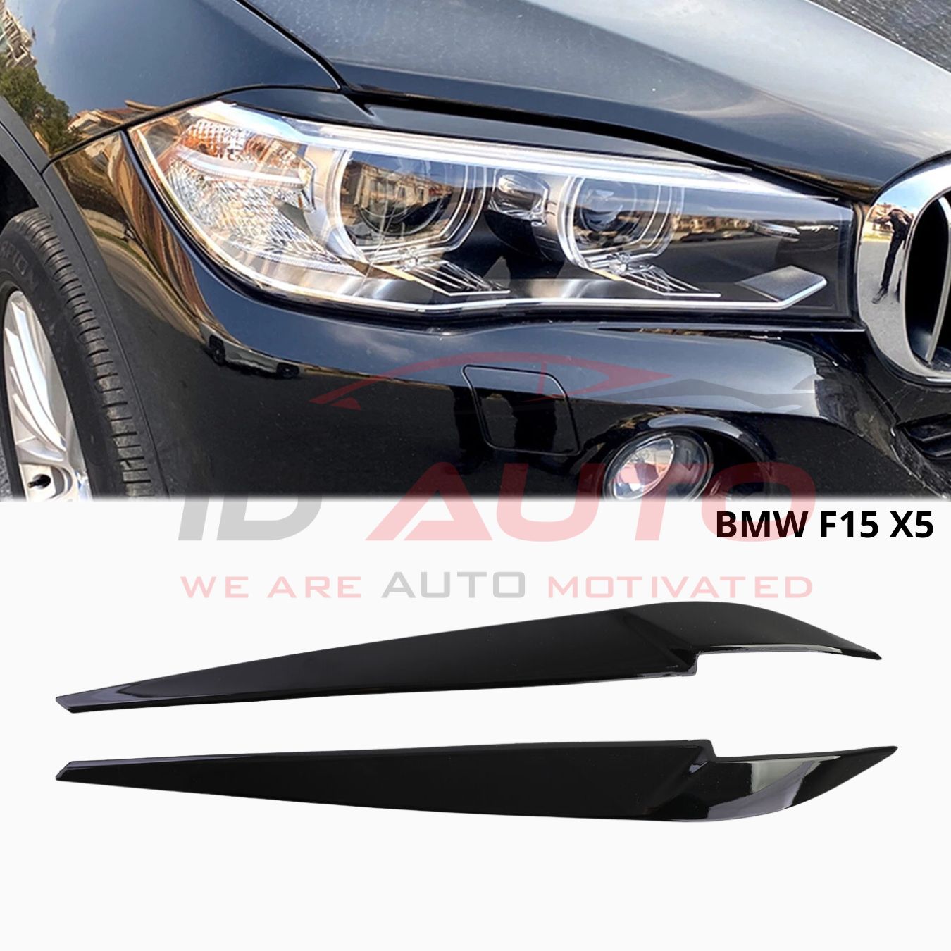 Вежди за фарове BMW F15 X5 (2013–2018) – Черен гланц M Style