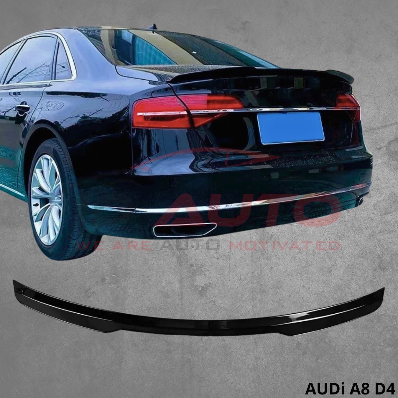 Спойлер за багажник Audi A8 D4 (2010–2017) – Черен гланц