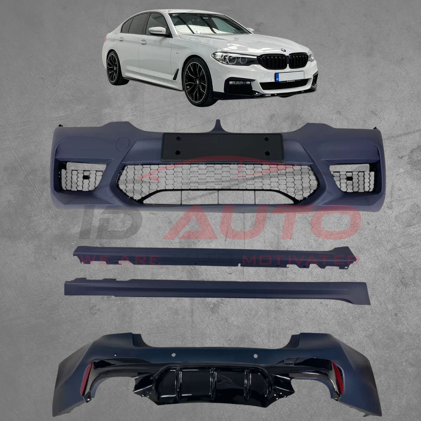 М Пакет брони за BMW G30 (2017+) – M-Performance дизайн, боди кит грундиран
