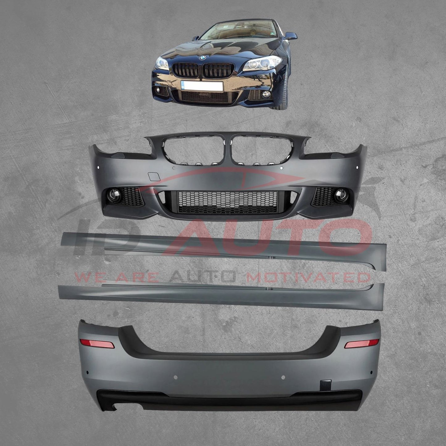 M пакет брони за BMW F10 (2010-2014г) – M-Technik комплект предна и задна броня + прагове, mtech