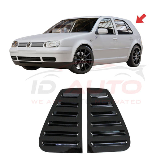 Тунинг добавки за задни странични стъкла – VW Golf 4 (1997–2003), черен гланц