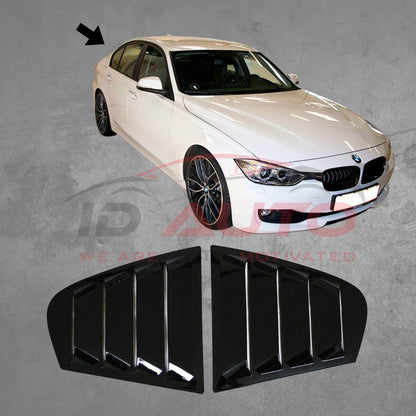 Тунинг добавки за задни странични стъкла – BMW F30 (2012–2018), черен гланц