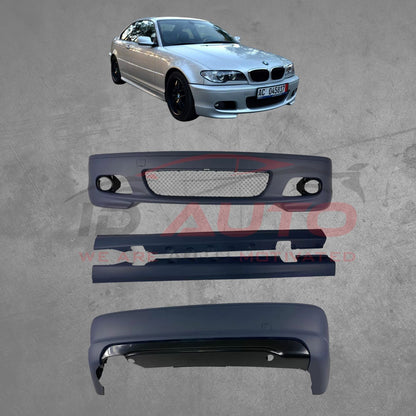 M-Tech Body Kit за BMW E46 Coupe (1998–2005) – предна броня, задна броня и прагове