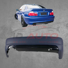 Задна броня за BMW E46 Coupe (2 врати) – M-Tech дизайн, с отвори за парктроник, грундирана