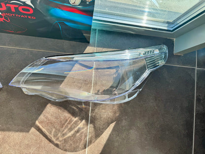 Капаци / стъкла за фарове на BMW E60 (03–07) - с вежда комплект, БМВ 5 серия