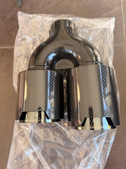 Двоен ауспухов накрайник M Performance Carbon Style – 1 бр.