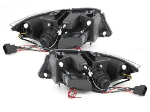Кристални фарове CCFL Angel Eyes за BMW E90 / E91 (2005–2008) – Черен корпус