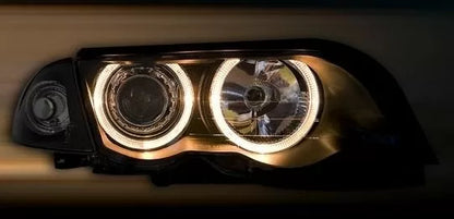 Комплект кристални фарове за BMW E46 седан (1998-2001) - черни