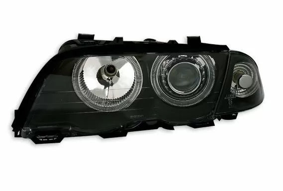 Комплект кристални фарове за BMW E46 седан (1998-2001) - черни