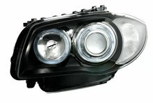 Кристални фарове Angel Eyes за BMW E87 (2004–2011) – черен корпус