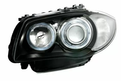 Кристални фарове Angel Eyes за BMW E87 (2004–2011) – черен корпус