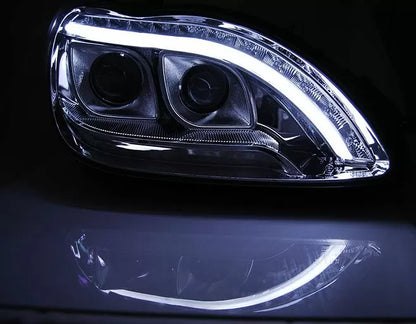 Кристални Фарове Lightbar за Mercedes S-Class W220 (1998-2005) с Биксенонови Лупи